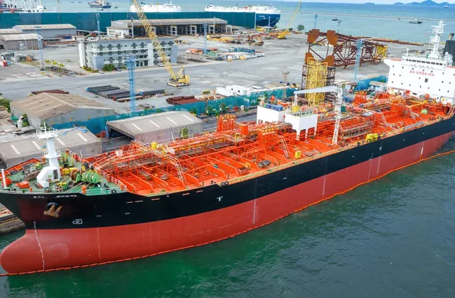 Oil Crude Gas Tanker Ship, Cargo container Ship offshore mooring at Ocean Bay Petroleum Chemical export import transportation and logistics, Oil leak from Ship, industrial petroleum products Vessel
